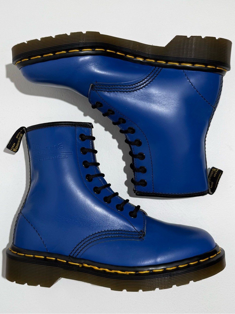 Dr. Martens Vintage 1460 Blue Smooth Leather 8 Eye Boots UK 4